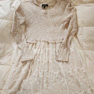 Blush pink sweater top baby doll tunic/dress